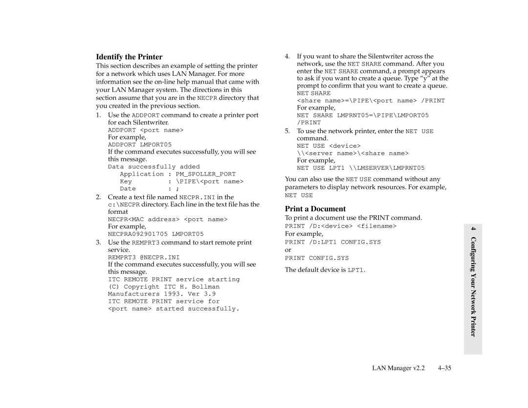 NEC 1700 Series, 1765 manual Identify the Printer, Print a Document 