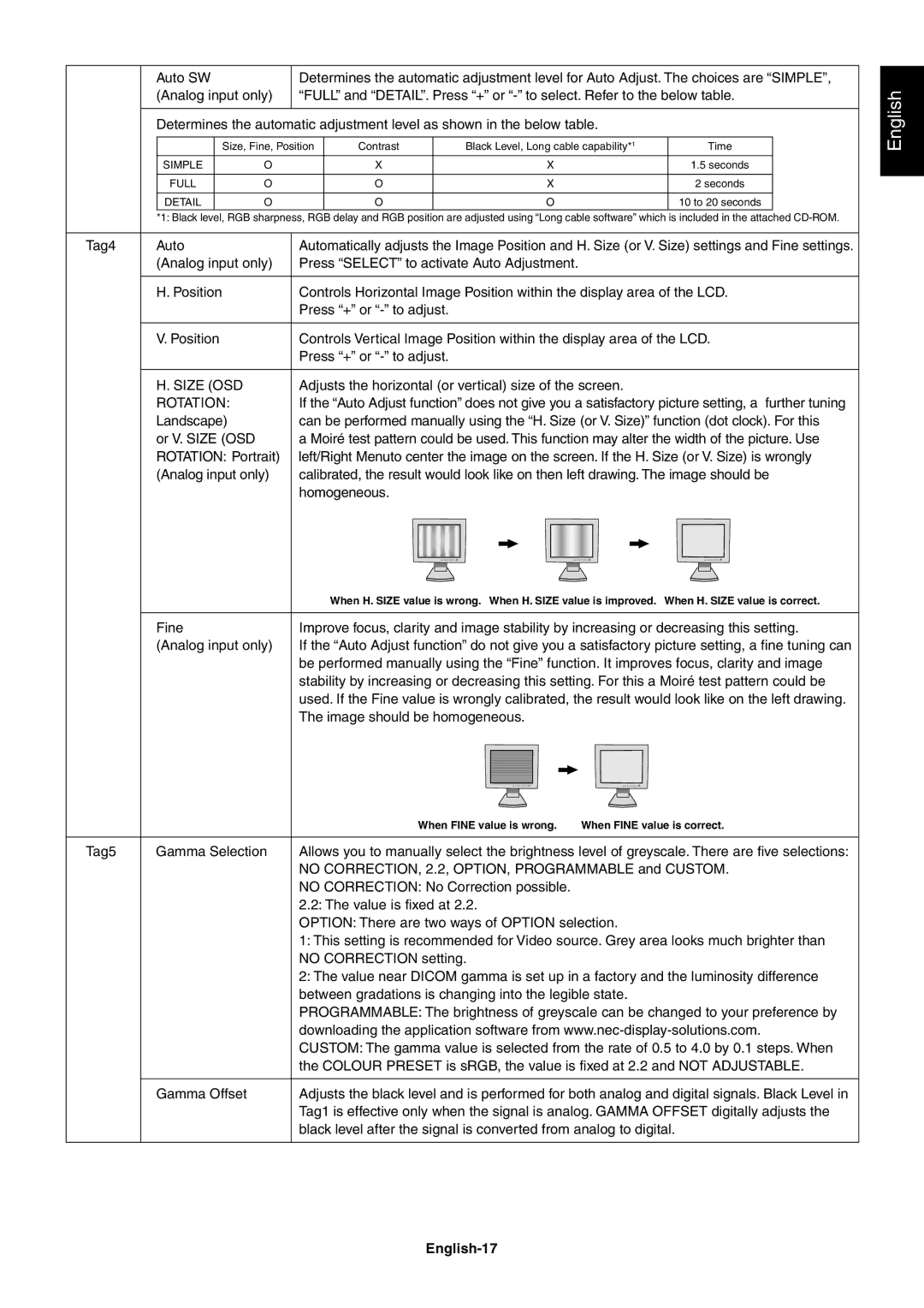 NEC 1980FXi user manual English-17, Detail 