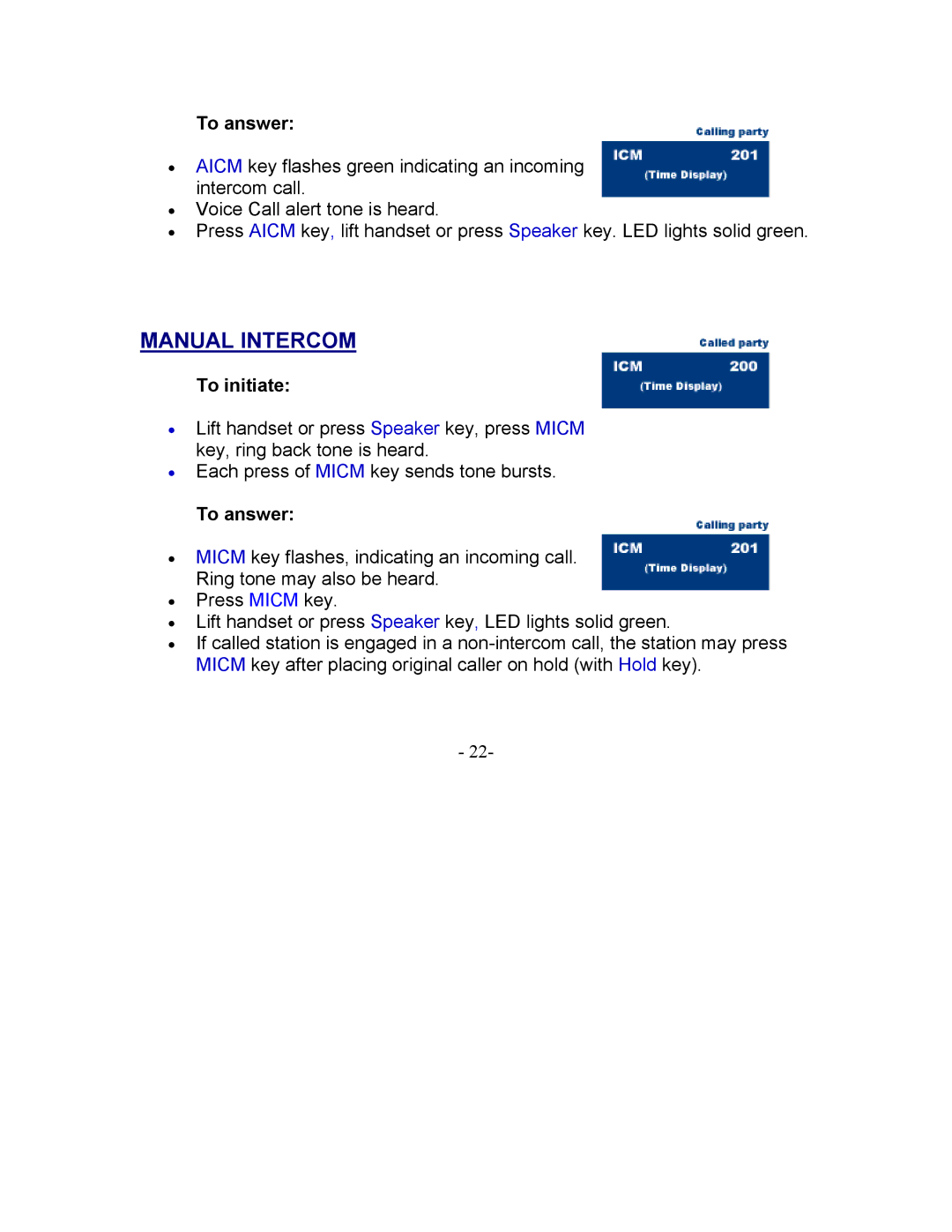 NEC 2000 IPS manual Manual Intercom, To answer 