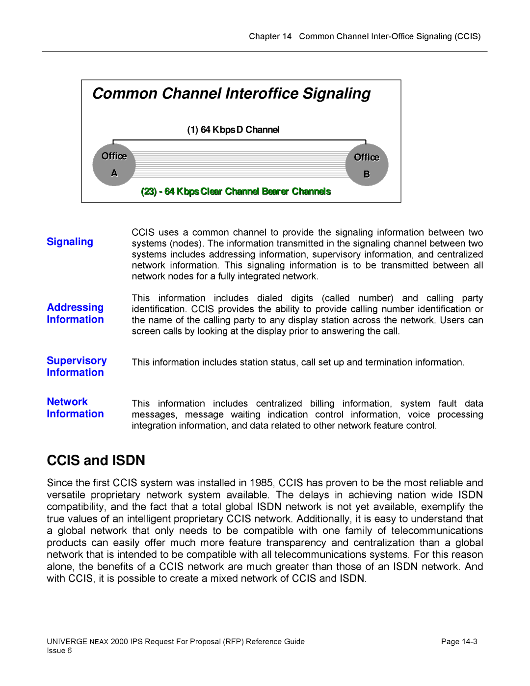 NEC 2000 IPS manual Ccis and Isdn 