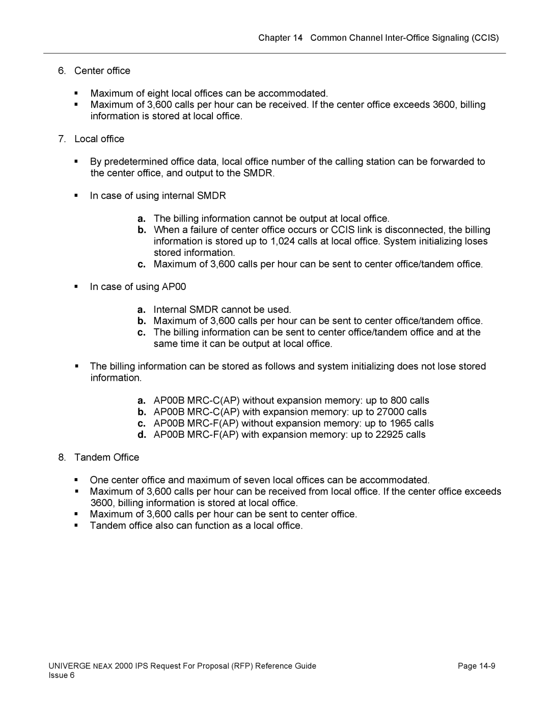 NEC 2000 IPS manual Common Channel Inter-Office Signaling Ccis 