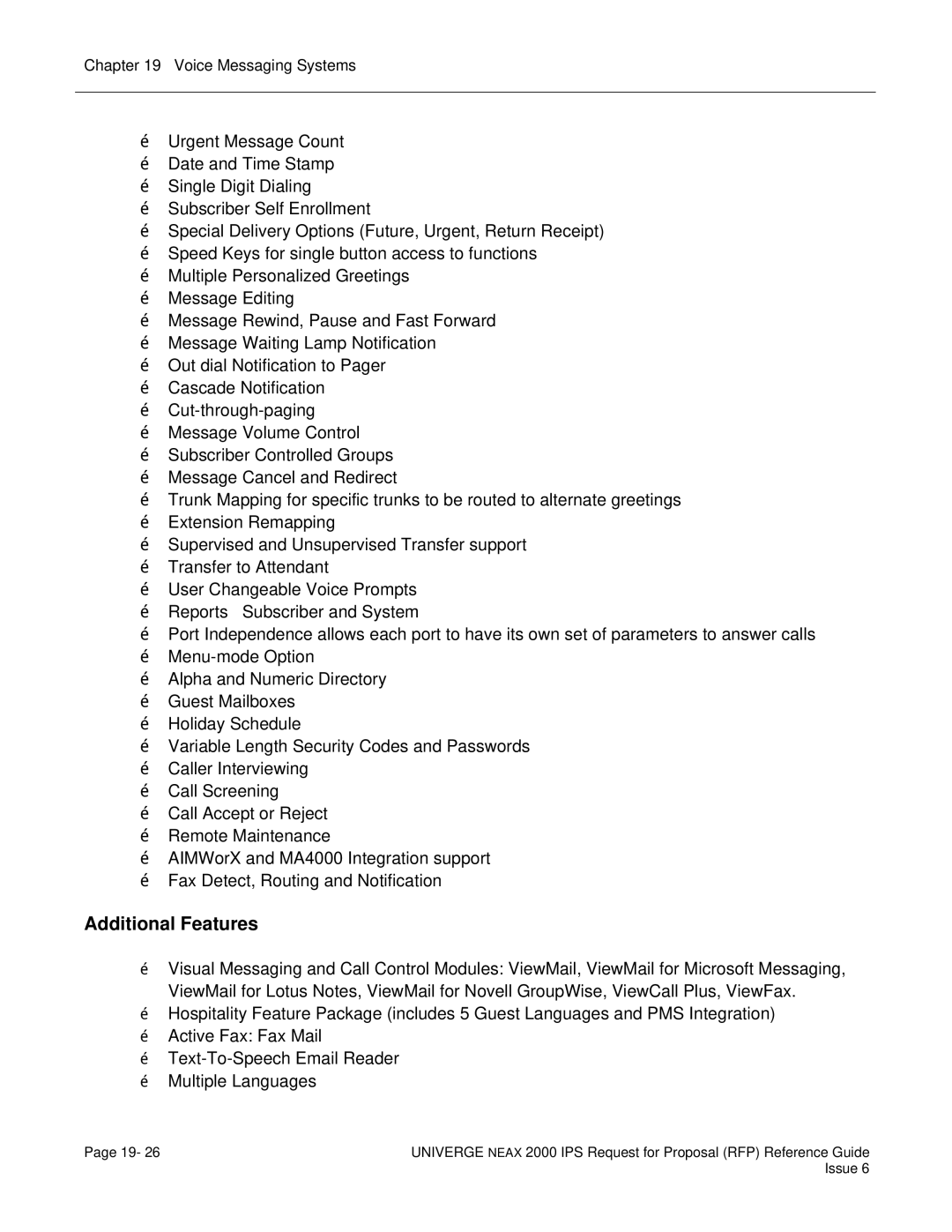 NEC 2000 IPS manual Additional Features 