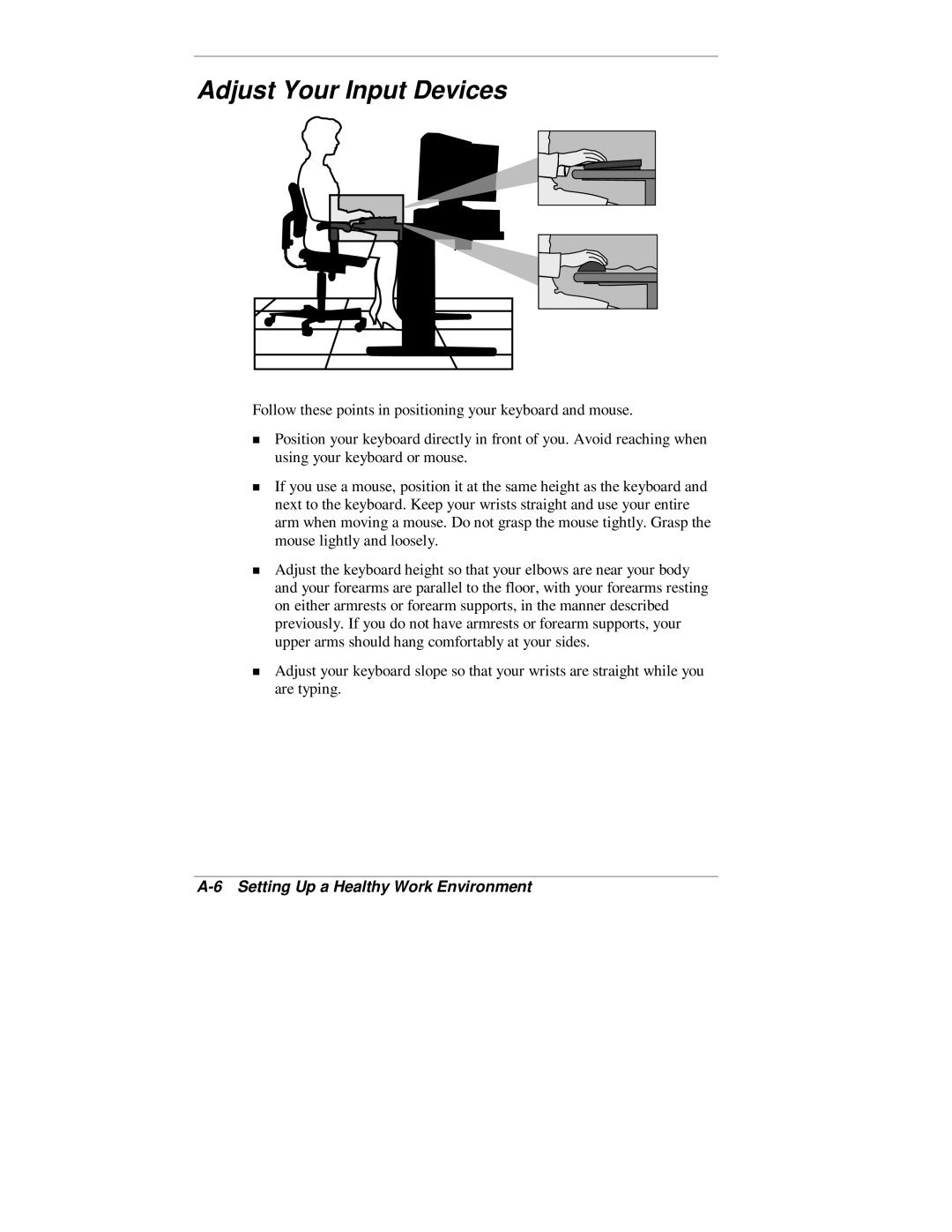 NEC 2000 Series manual Adjust Your Input Devices 