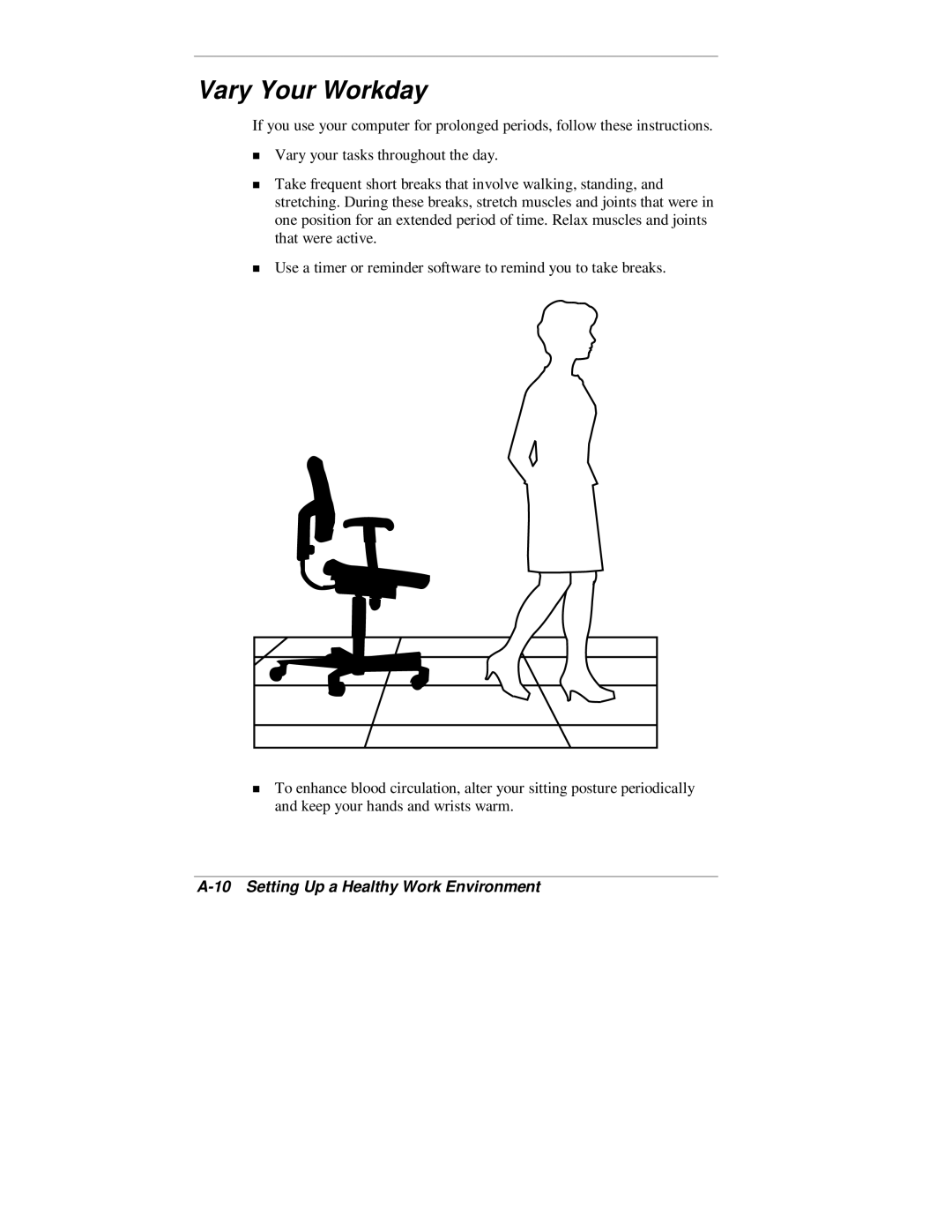 NEC 2000 Series manual Vary Your Workday 