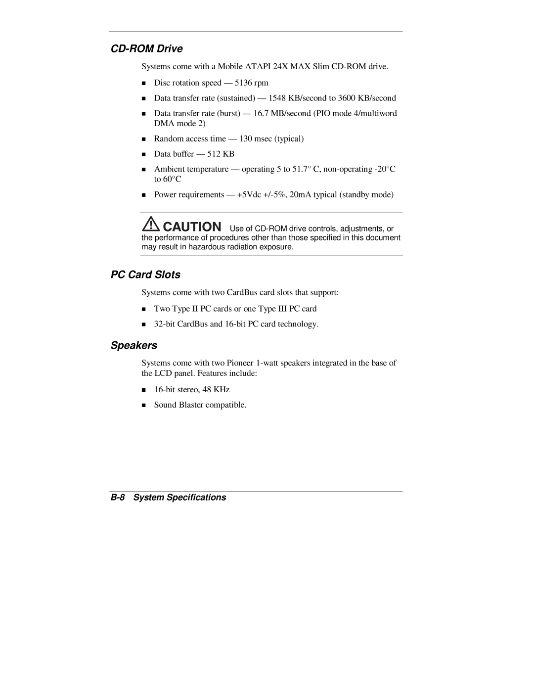 NEC 2000 Series manual CD-ROM Drive 