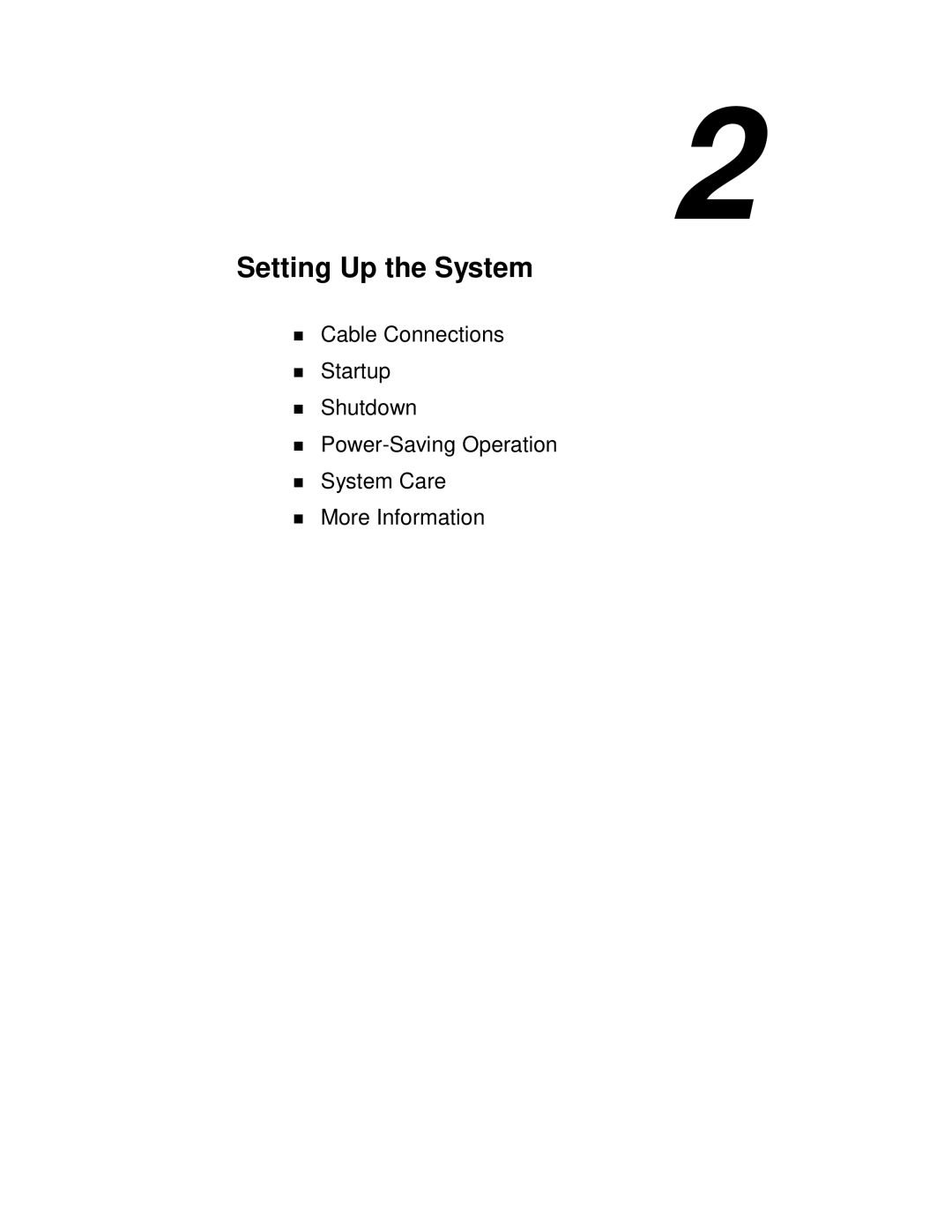 NEC 2000 Series manual Setting Up the System 