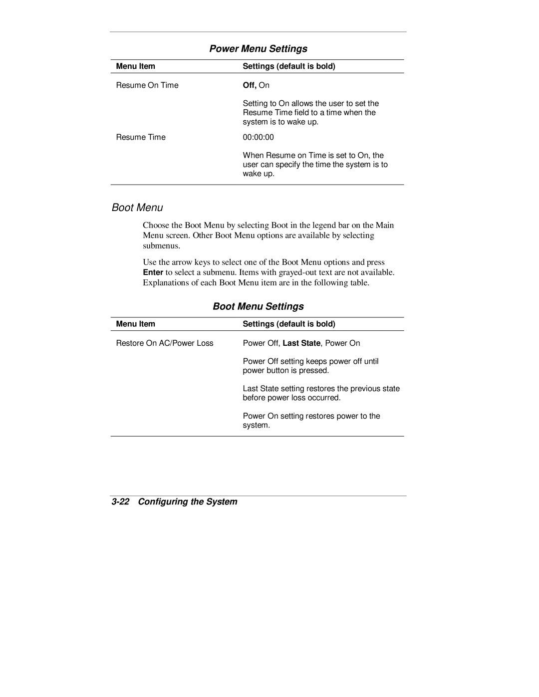 NEC 2000 Series manual Boot Menu 