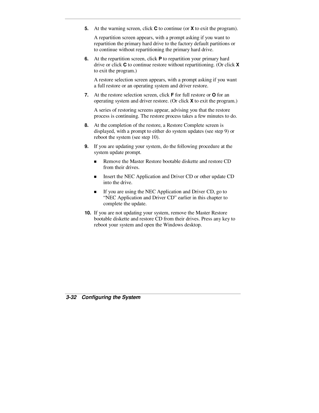 NEC 2000 Series manual Configuring the System 