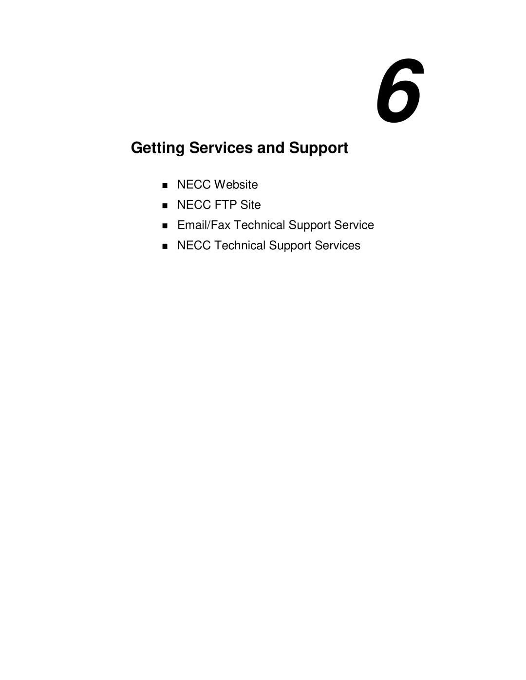 NEC 2000 Series manual Getting Services and Support 