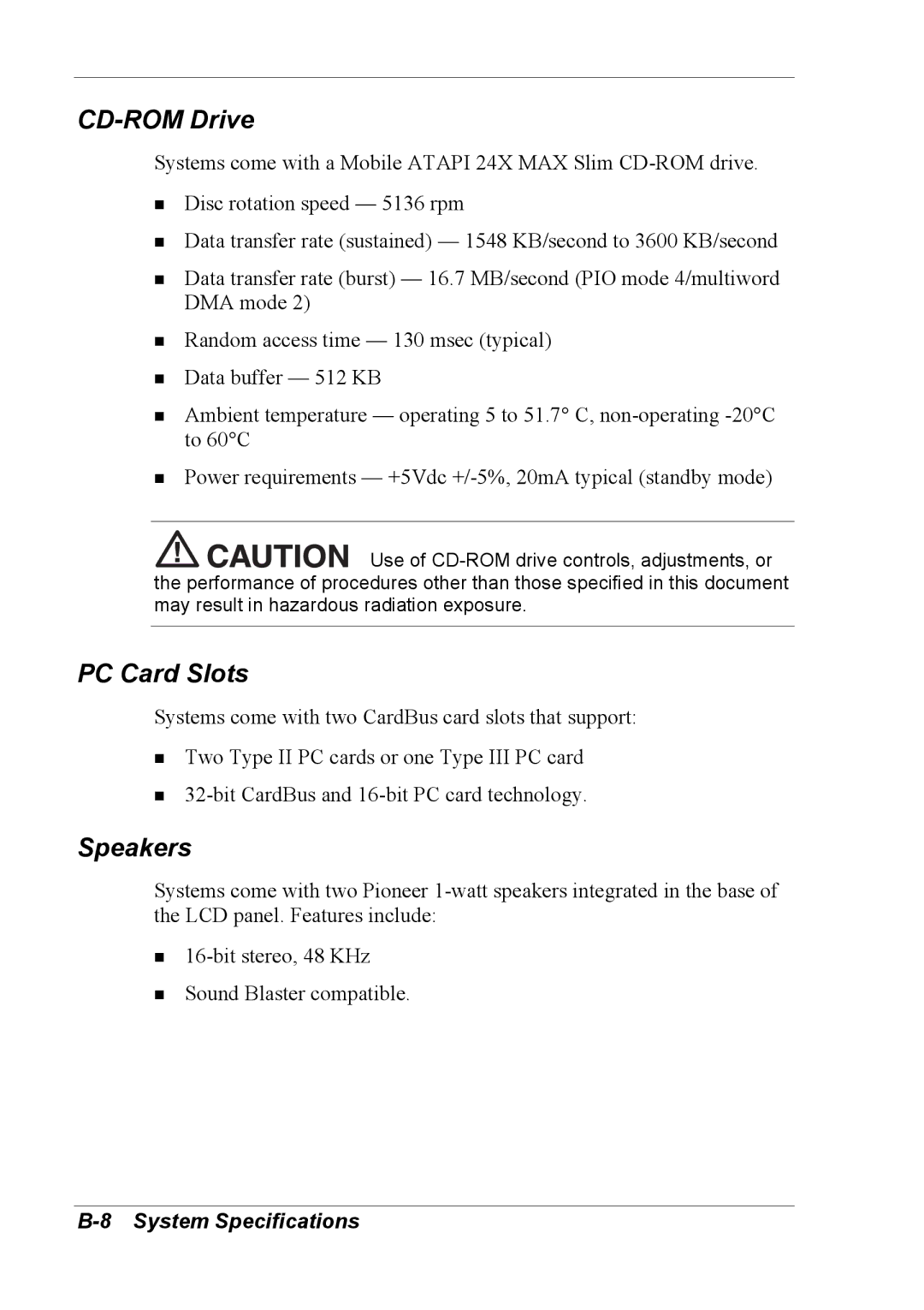 NEC 2000 manual CD-ROM Drive 