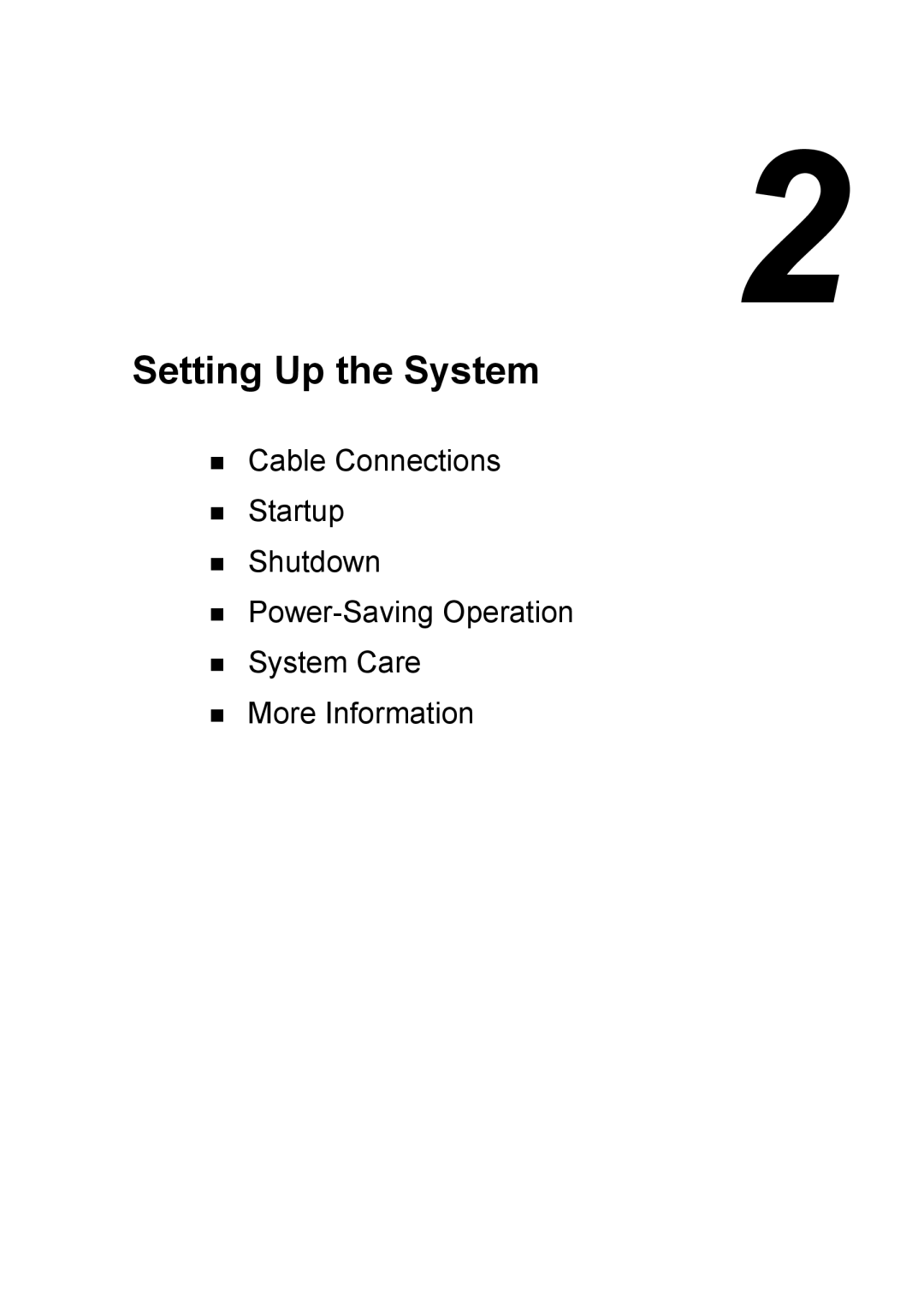 NEC 2000 manual Setting Up the System 