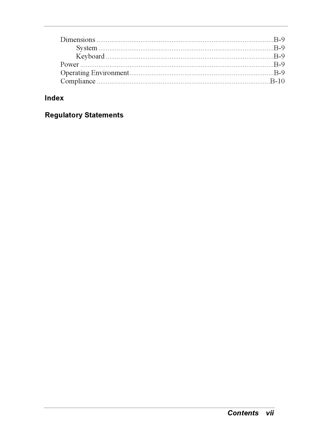 NEC 2000 manual Index Regulatory Statements 