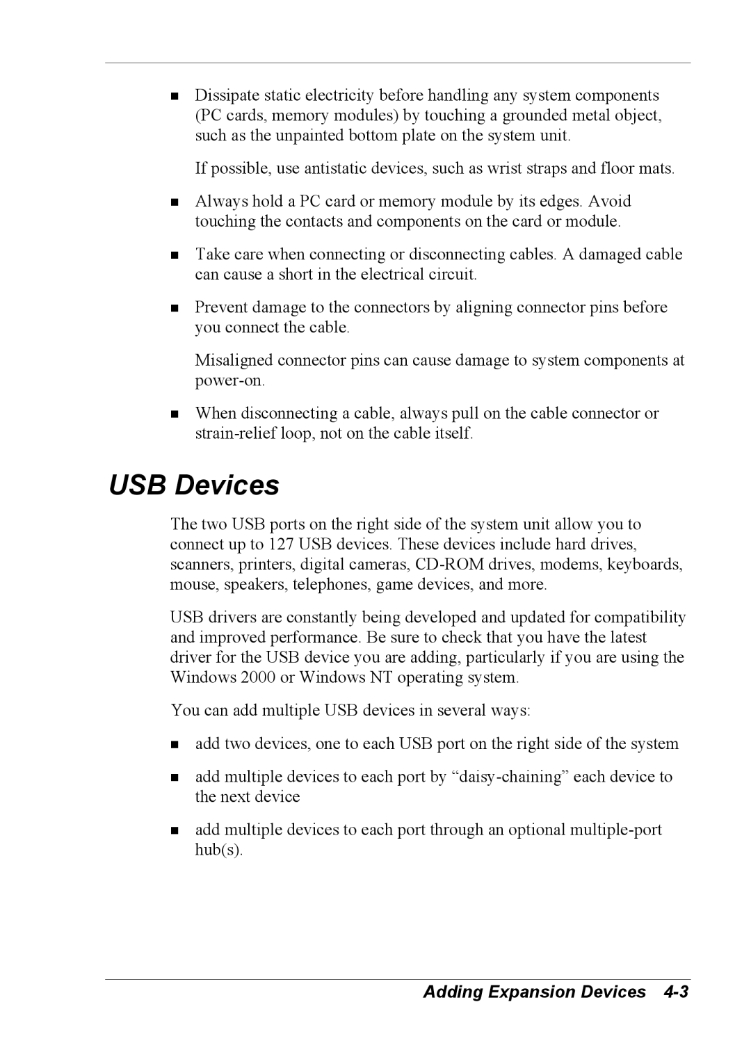 NEC 2000 manual USB Devices 