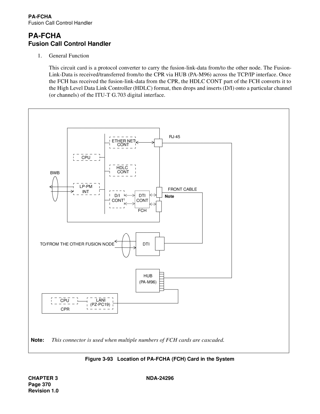 NEC 2400 ipx manual Pa-Fcha, Fusion Call Control Handler 