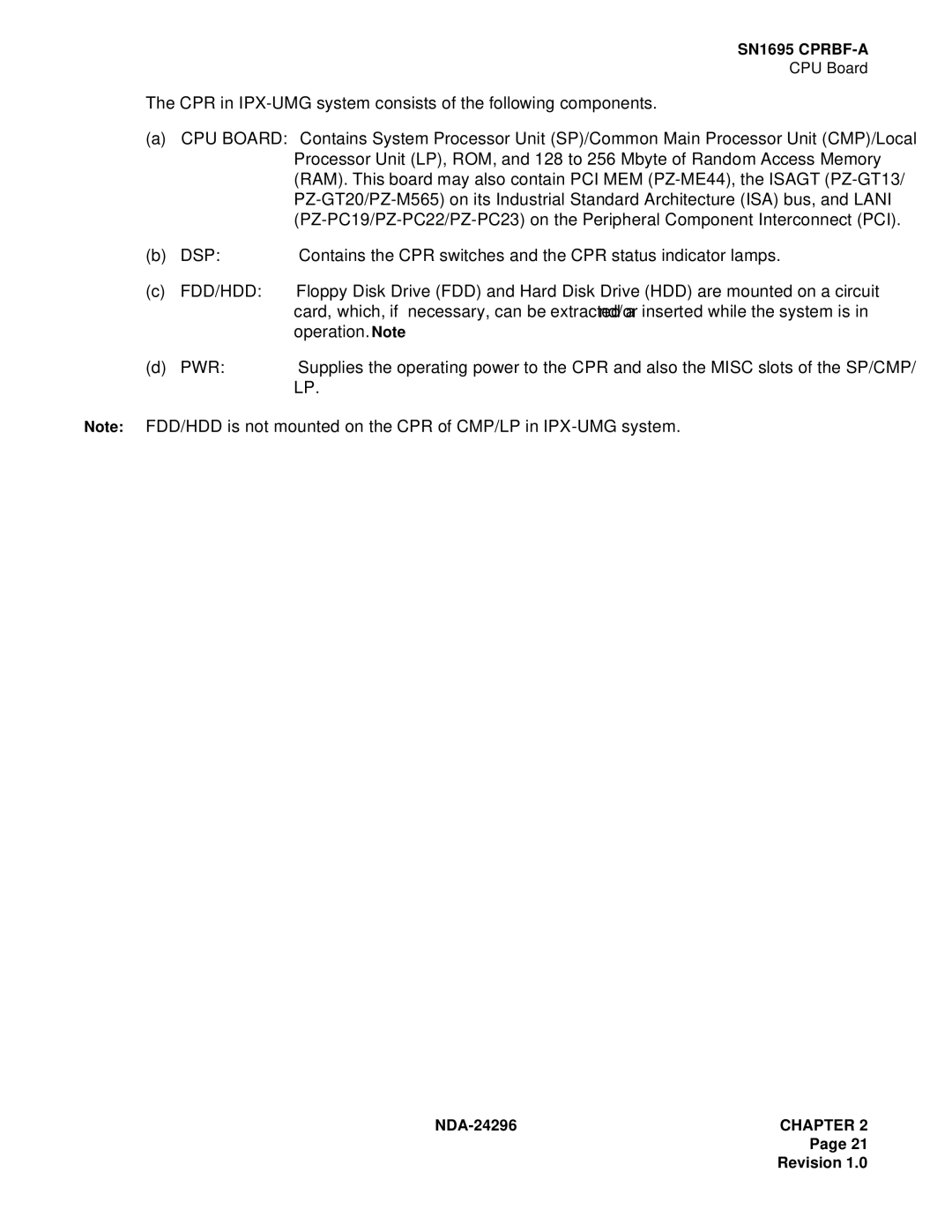 NEC 2400 ipx manual Operation. Note 