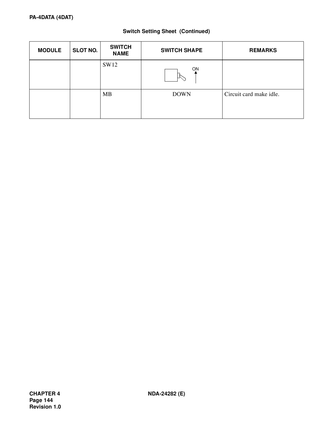 NEC 2400IMX system manual Down 