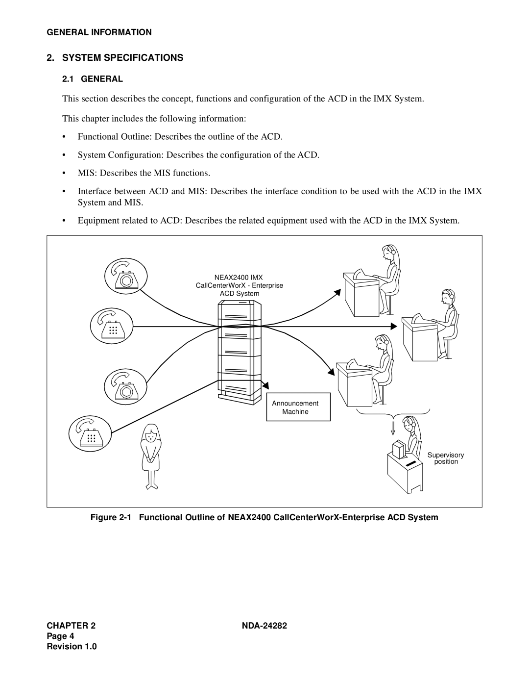 NEC 2400IMX system manual System Specifications 