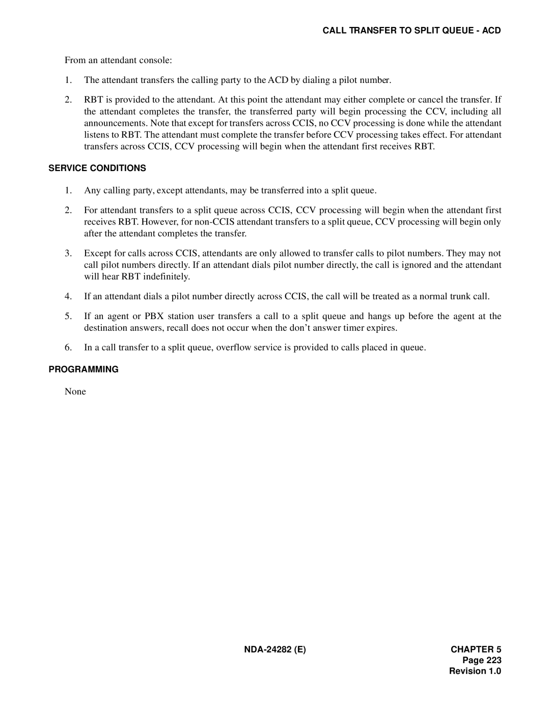 NEC 2400IMX system manual None 