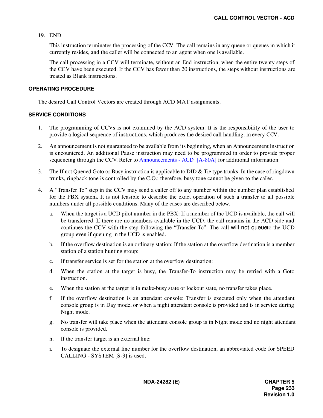 NEC 2400IMX system manual Operating Procedure 