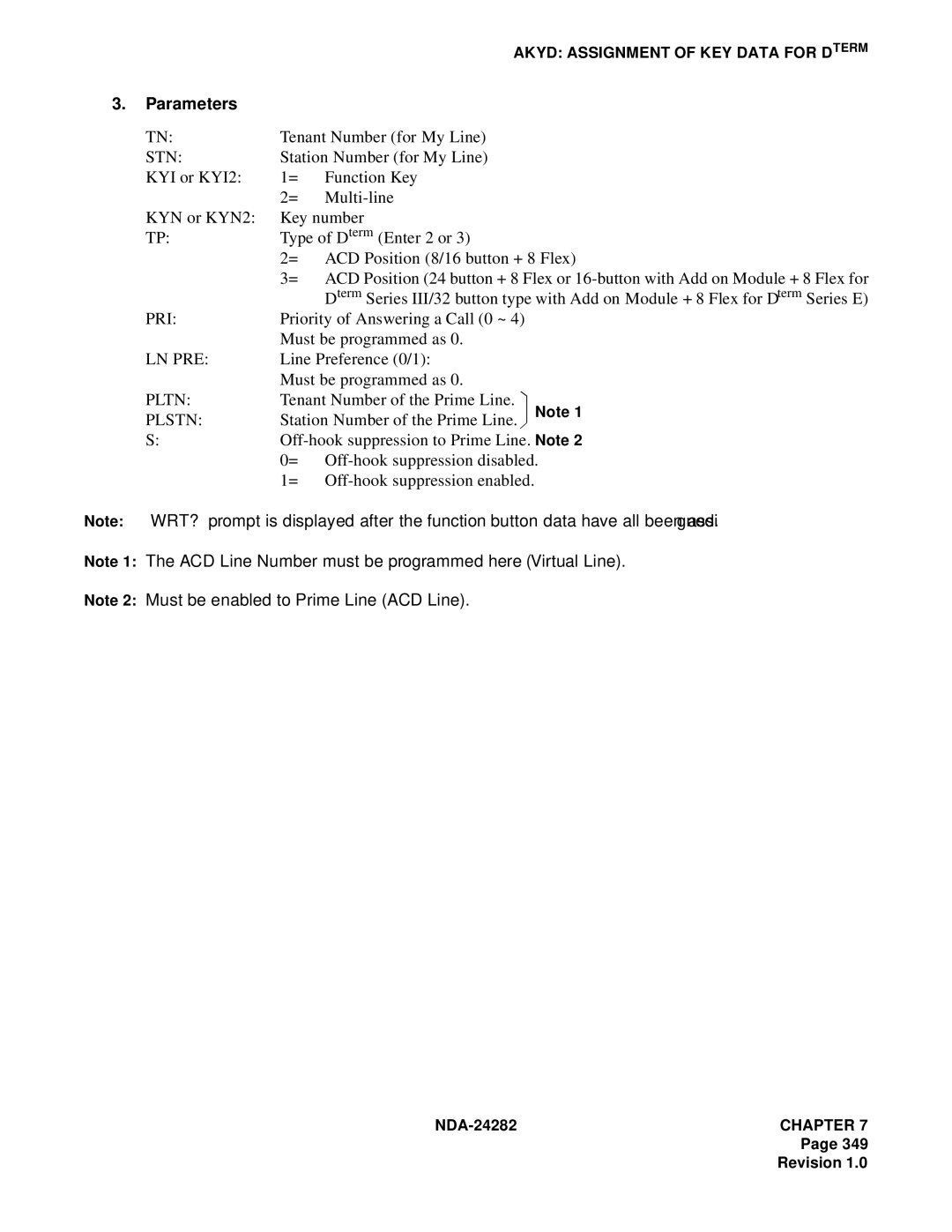 NEC 2400IMX system manual Pri, Ln Pre, Pltn, Plstn 