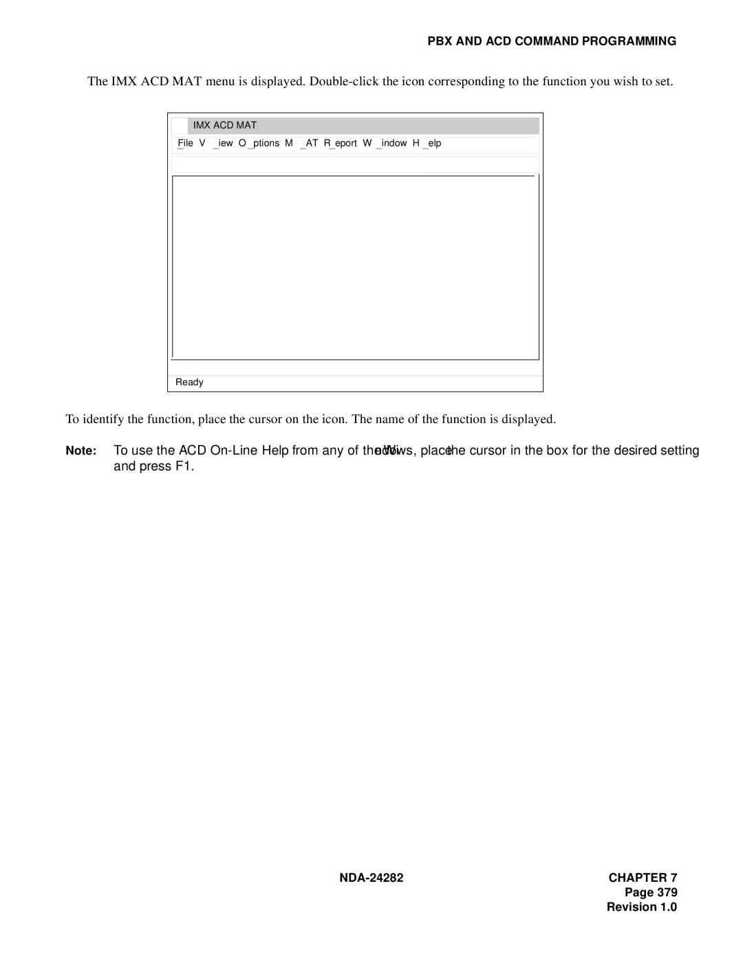 NEC 2400IMX system manual Imx Acd Mat 