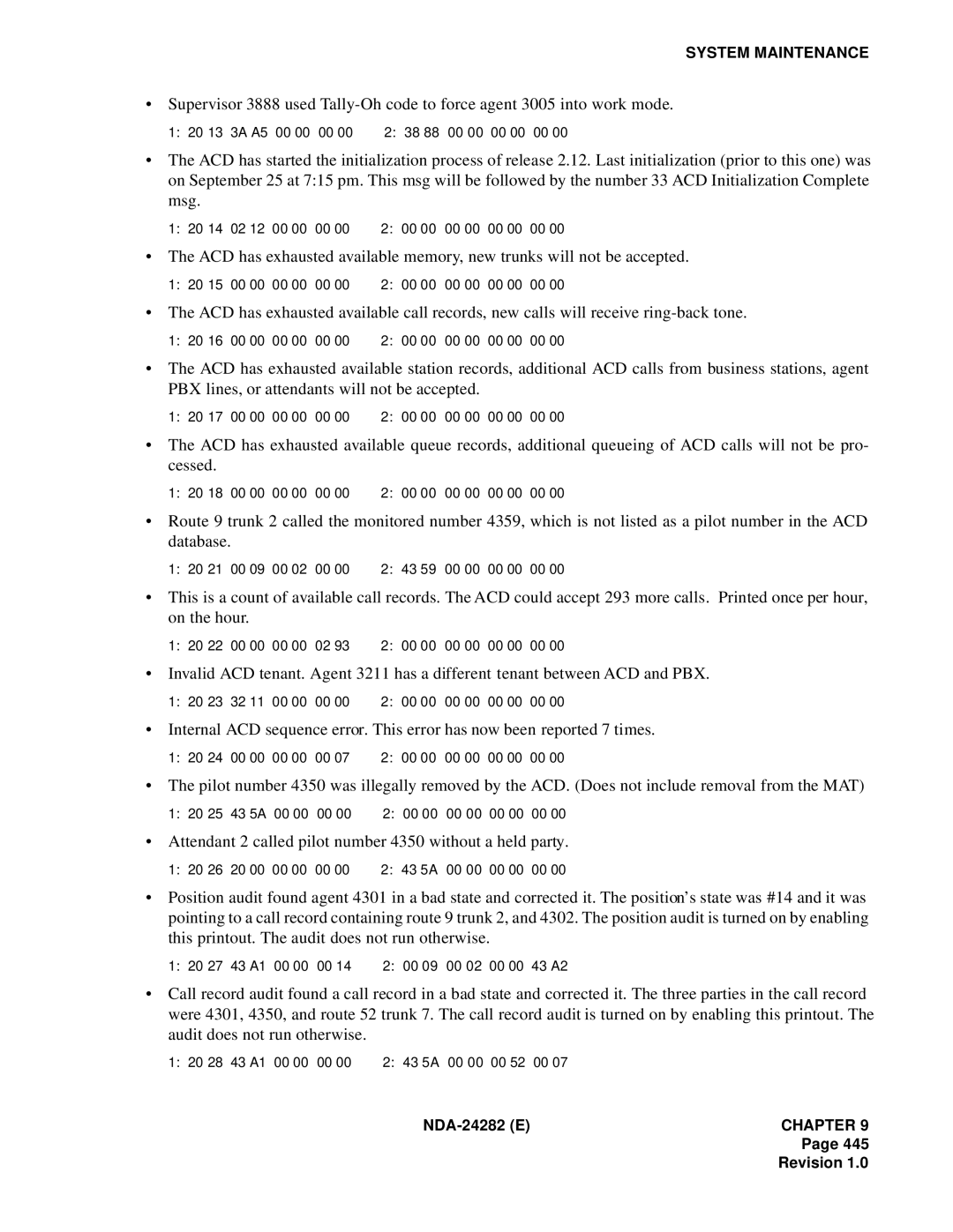 NEC 2400IMX system manual Attendant 2 called pilot number 4350 without a held party 