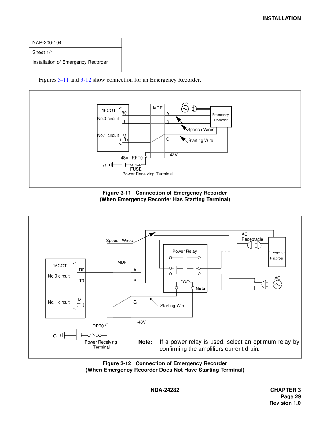 NEC 2400IMX system manual Confirming the amplifiers current drain 