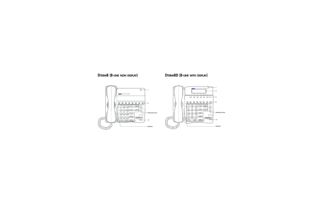 NEC 2400IPX manual DTERM8 8-LINE NON Display 