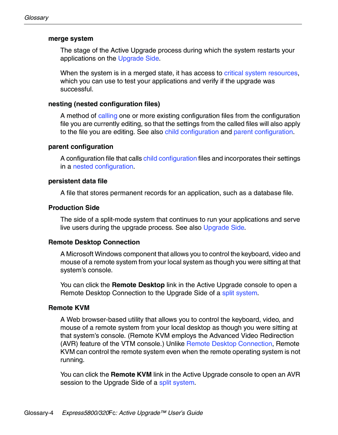 NEC 320Fc Merge system, Nesting nested configuration files, Parent configuration, Persistent data file, Production Side 