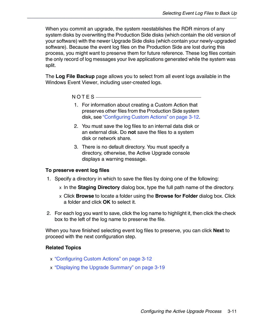 NEC 320Fc manual To preserve event log files 