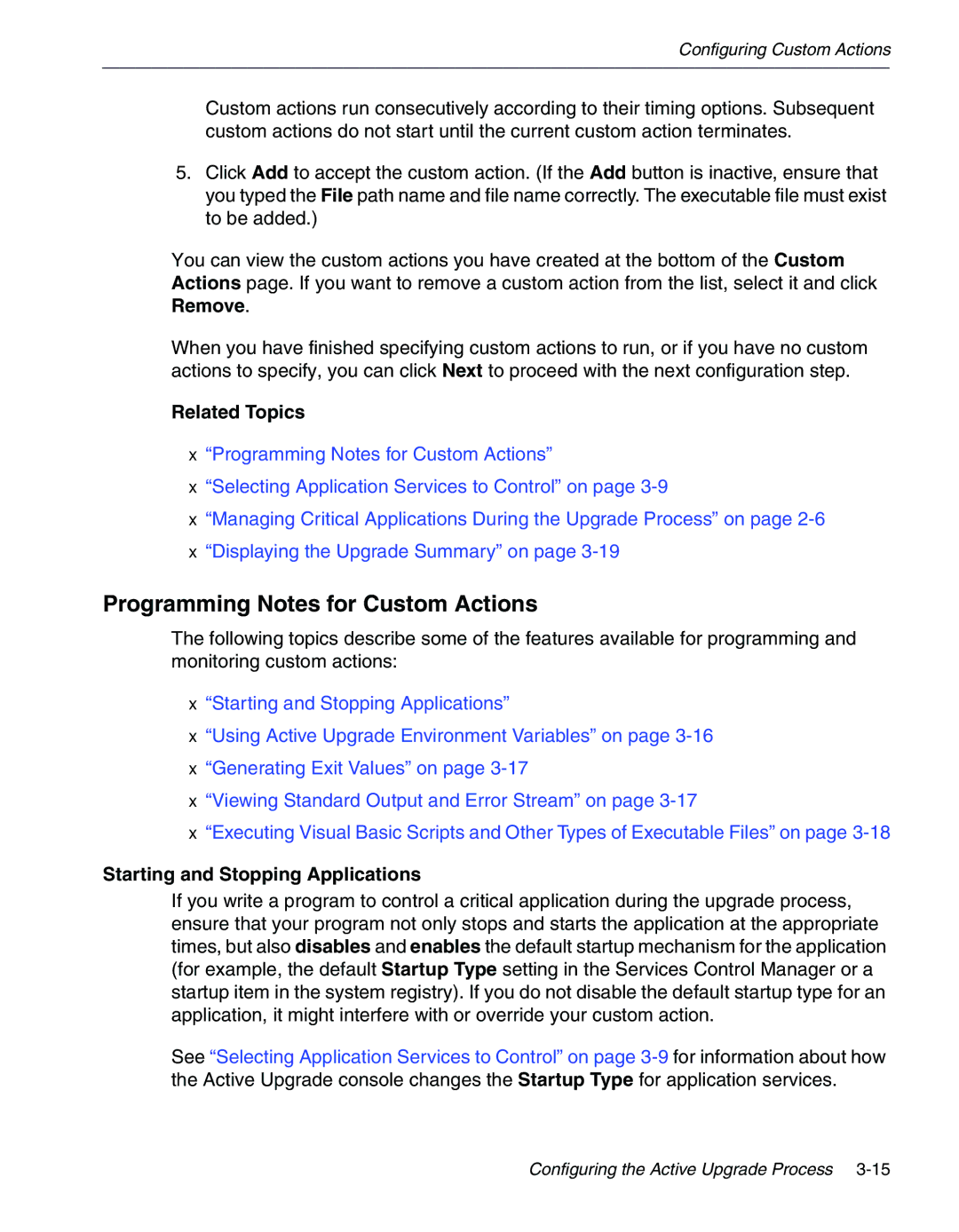 NEC 320Fc manual Programming Notes for Custom Actions, Starting and Stopping Applications 