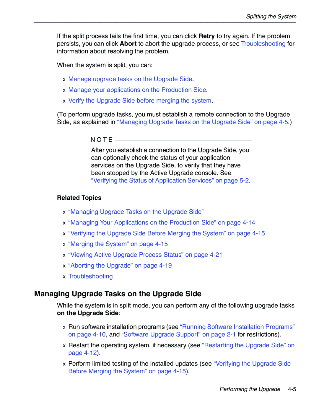 NEC 320Fc manual Managing Upgrade Tasks on the Upgrade Side 