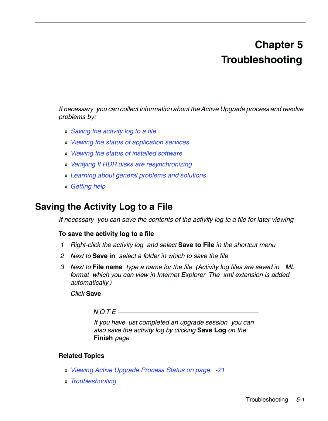 NEC 320Fc manual Saving the Activity Log to a File, To save the activity log to a file 