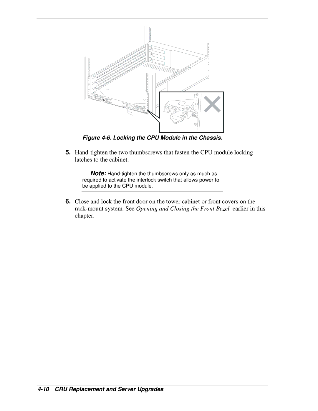 NEC 320Lb-R manual Locking the CPU Module in the Chassis 