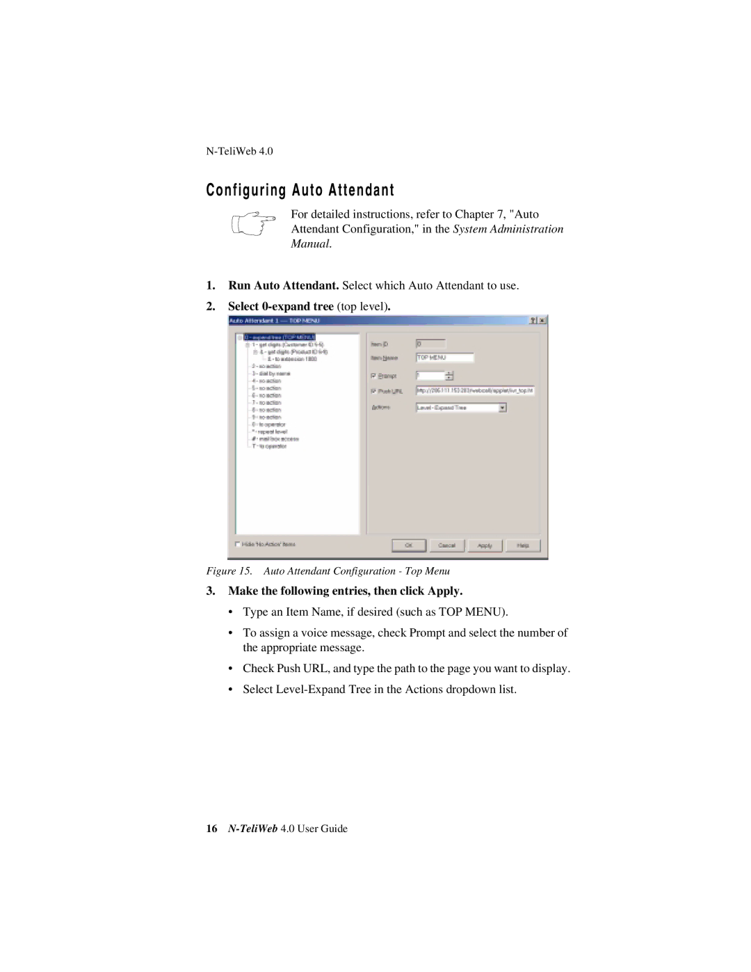 NEC 4, 77000WEB02 manual Configuring Auto Attendant 