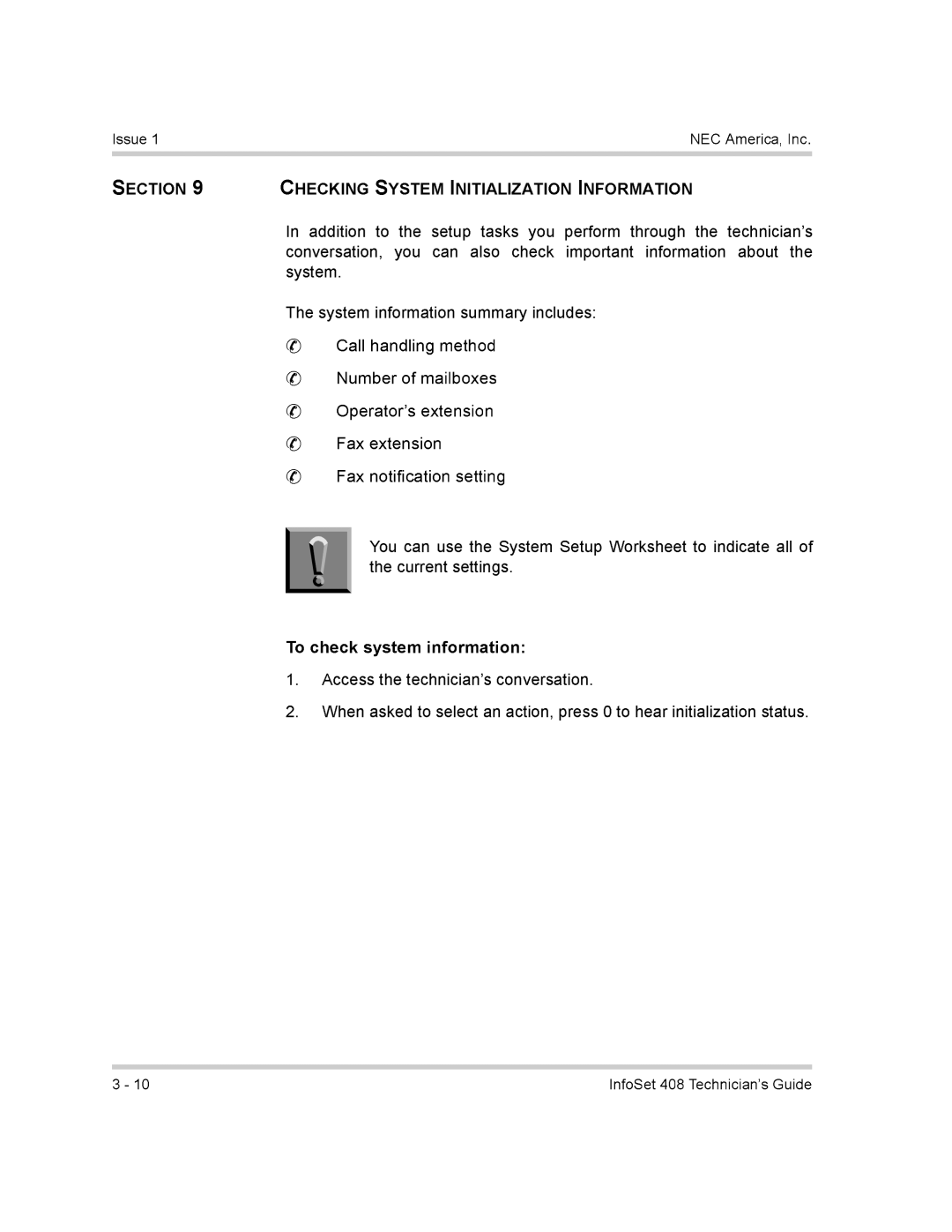 NEC 408 VM manual 