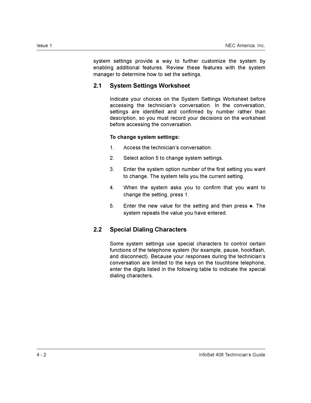 NEC 408 VM manual #!5 