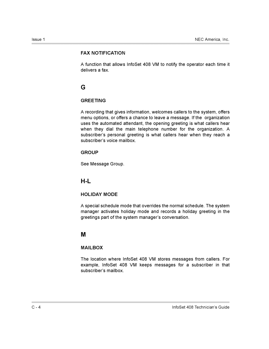 NEC 408 VM manual $/0 