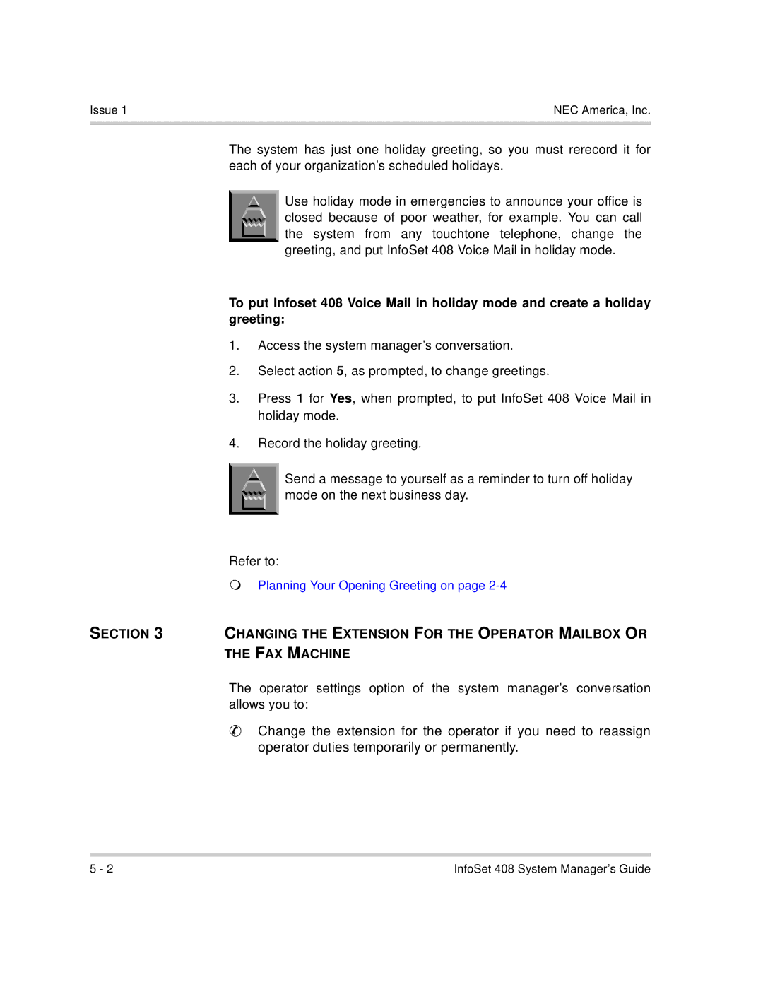 NEC 408 VM manual You to 