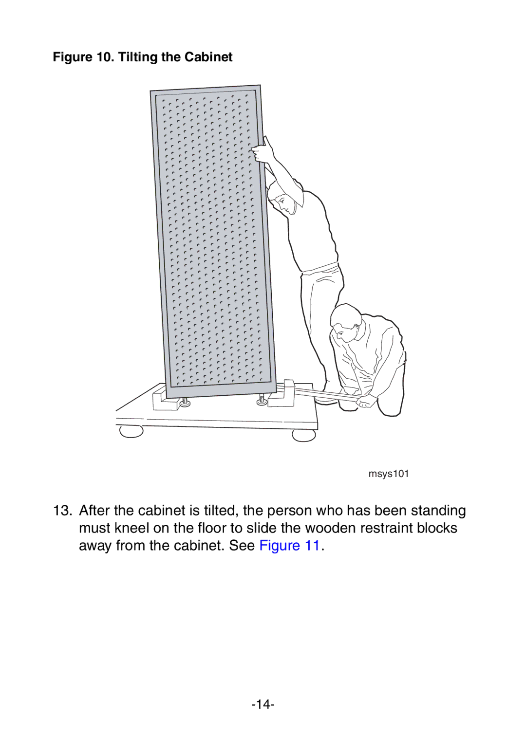 NEC 456-01721-000 manual Tilting the Cabinet 