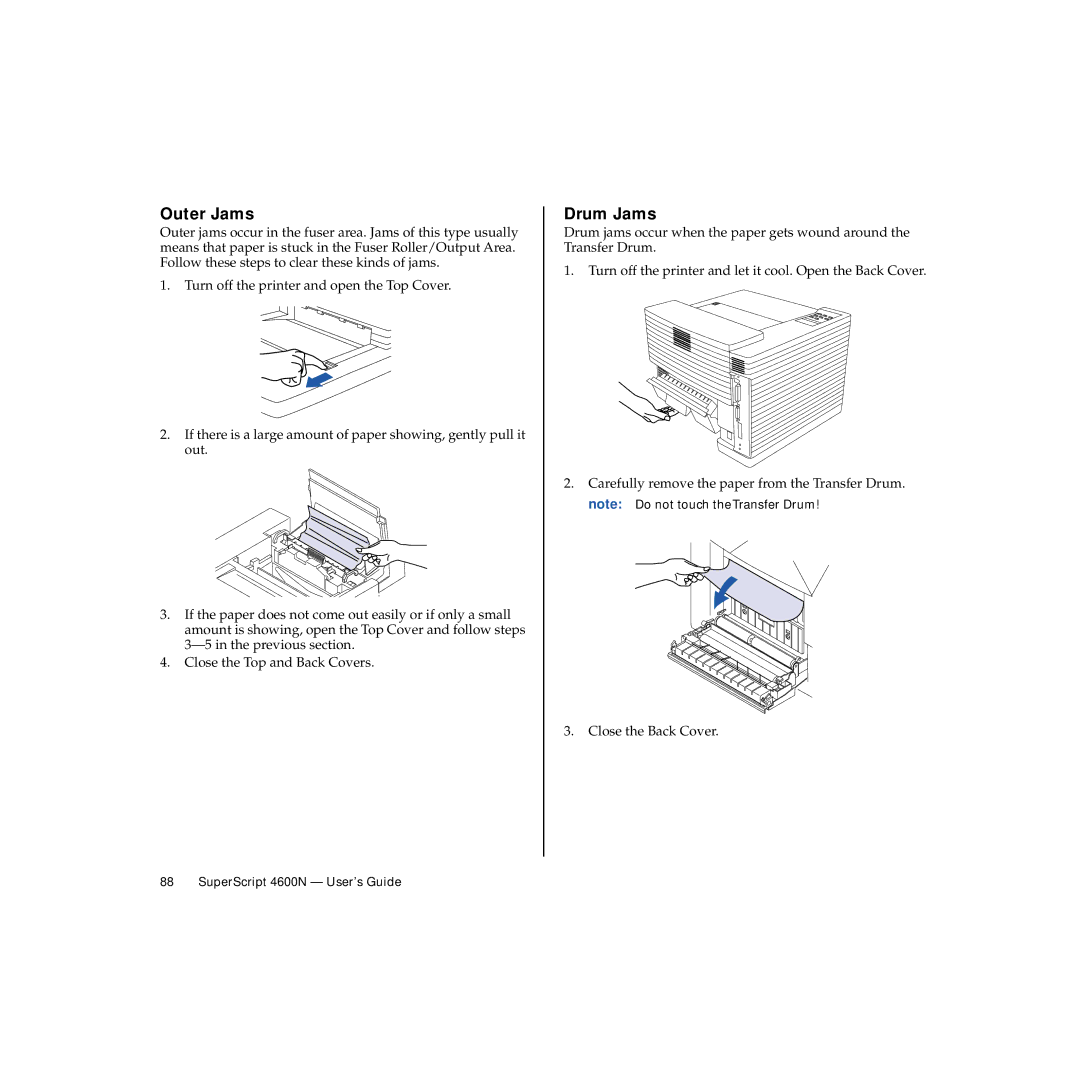 NEC 4600N manual Outer Jams, Drum Jams 