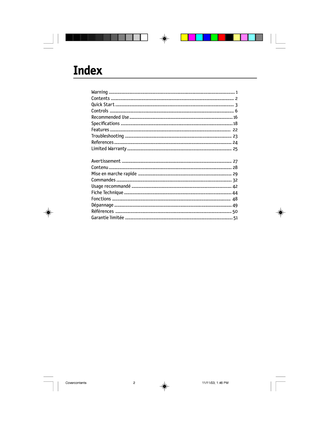 NEC 500, 700, 700M, 900 manual Index 