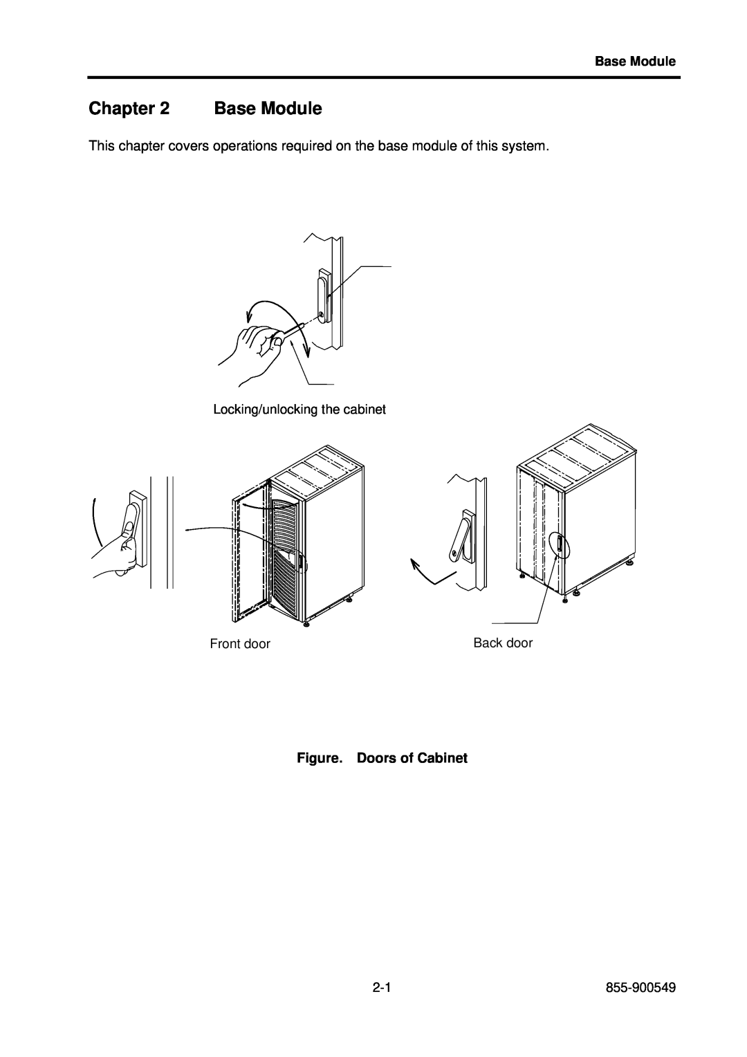 NEC 5020M-16, NX7700i operation manual Chapter, Base Module, Figure. Doors of Cabinet 