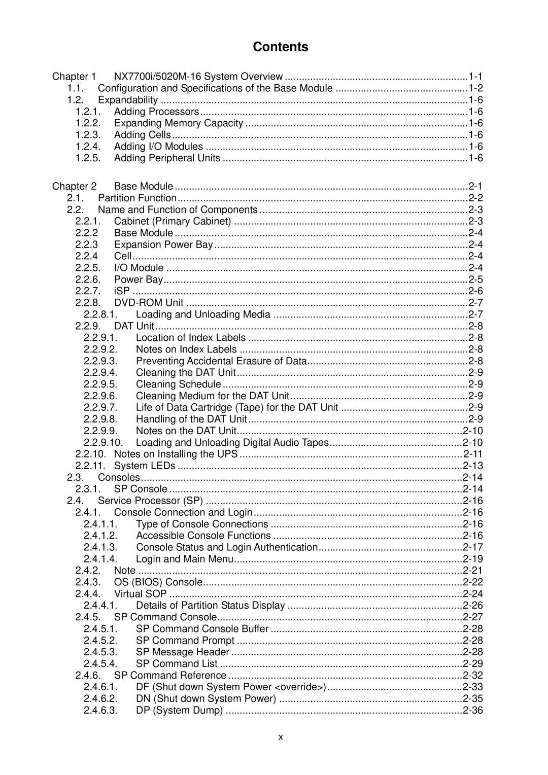 NEC NX7700i, 5020M-16 operation manual Contents 