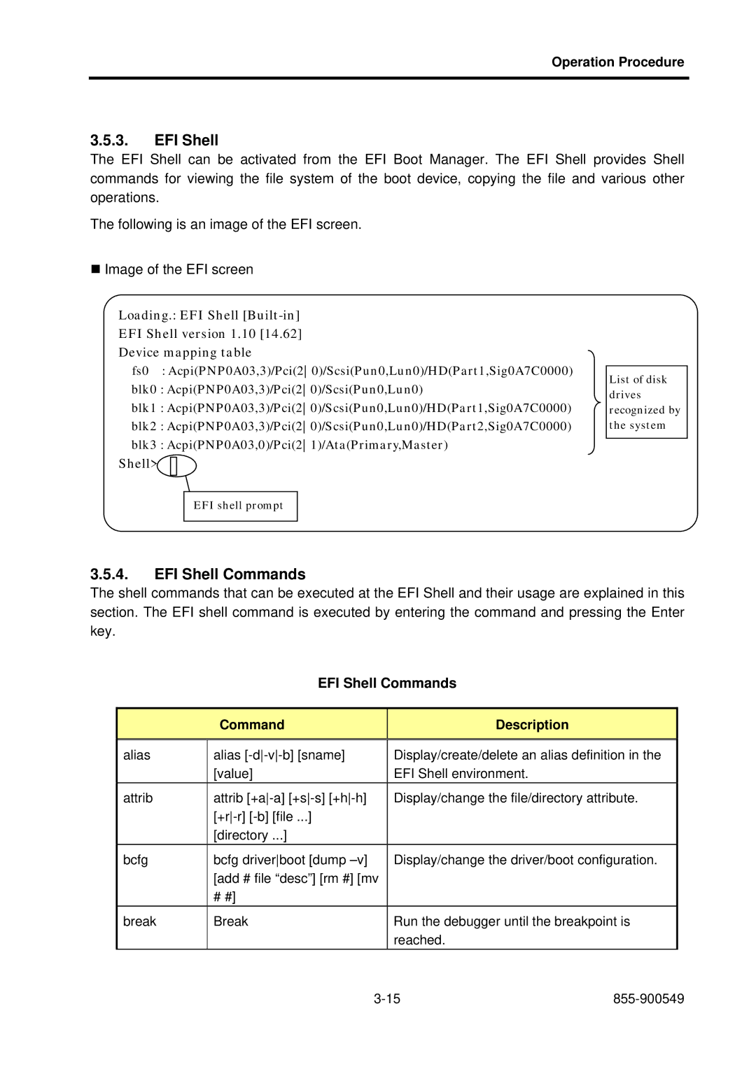 NEC 5020M-16, NX7700i operation manual EFI Shell Commands 