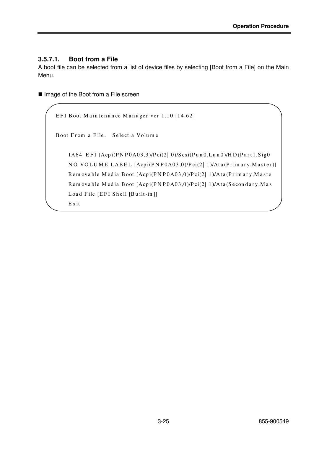 NEC 5020M-16, NX7700i operation manual Boot from a File 