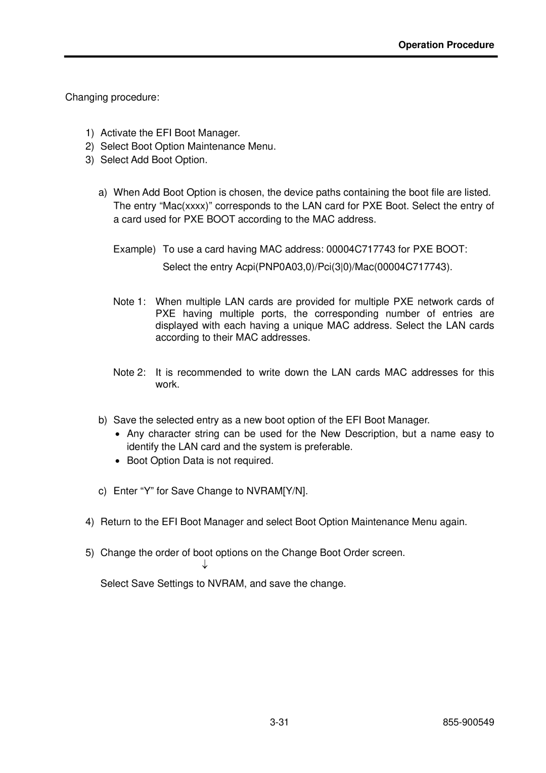 NEC 5020M-16, NX7700i operation manual Operation Procedure 