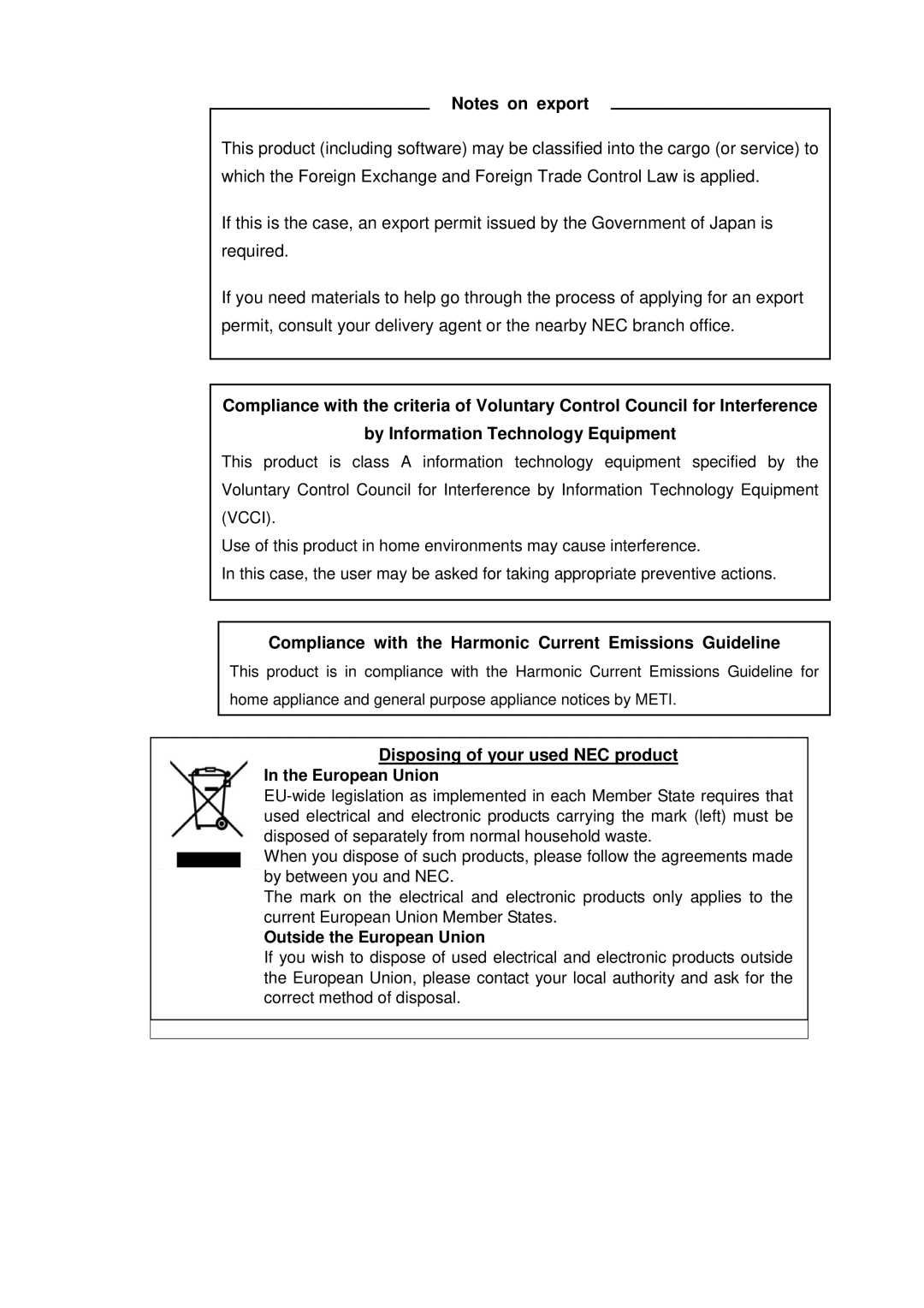 NEC 5020M-16, NX7700i operation manual Disposing 