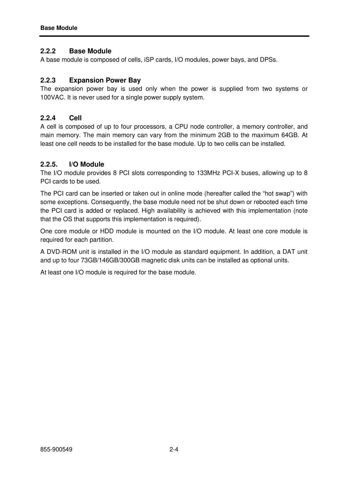 NEC NX7700i, 5020M-16 operation manual Base Module, Expansion Power Bay, Cell, 5. I/O Module 