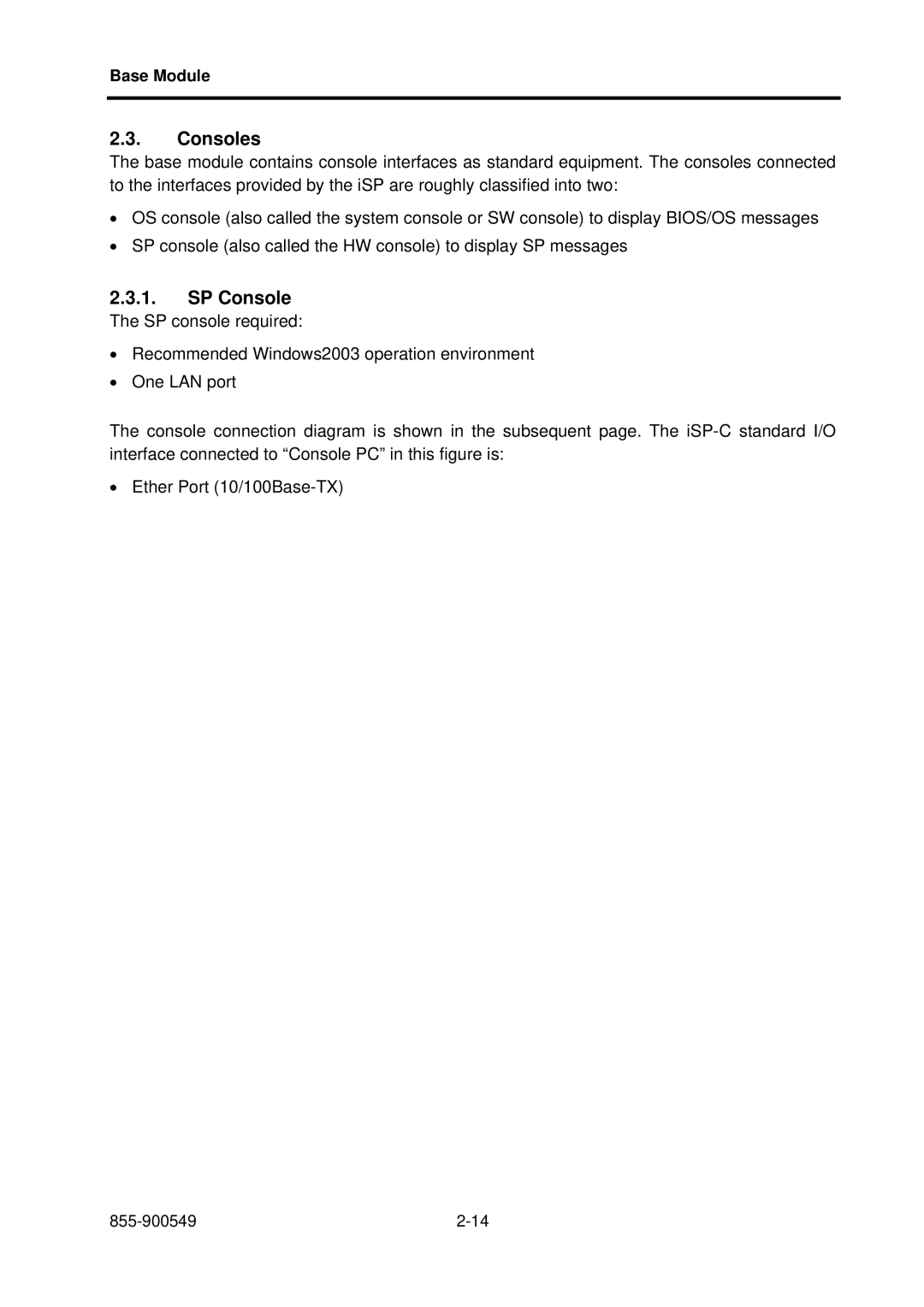 NEC NX7700i, 5020M-16 operation manual Consoles, SP Console 